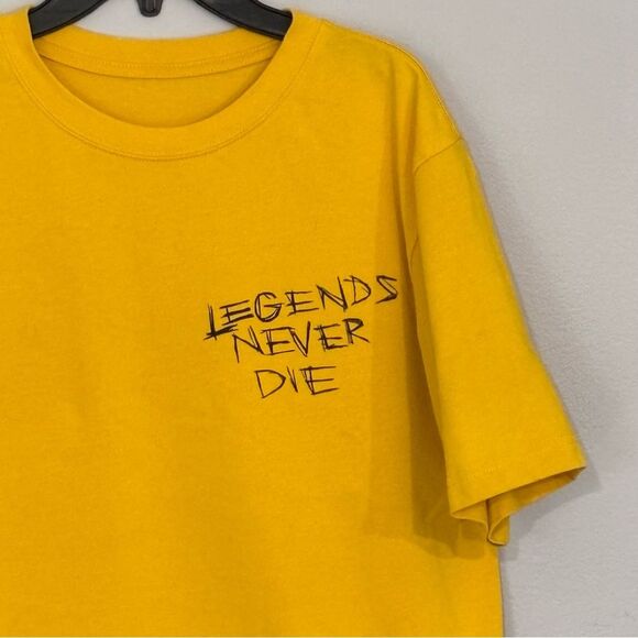 VLONE | X Juice WRLD Men’s T-Shirt INFERNO Legends Never Die 999 Flaming Skull - Picture 5 of 11